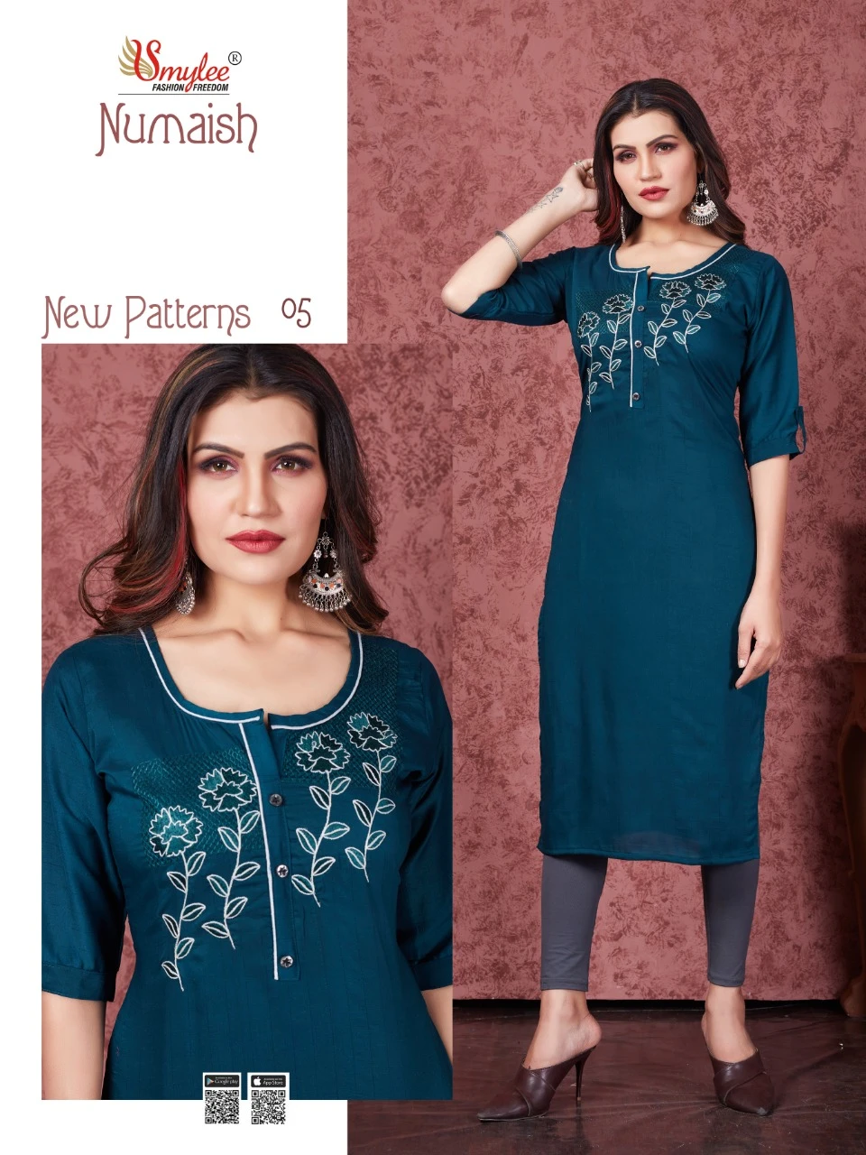 Rung Numaish Heavy Silky Wiving Lining Wholesale Kurtis Catalog — Wholesale Kurtis, MPA wholesale from Surat — view 4